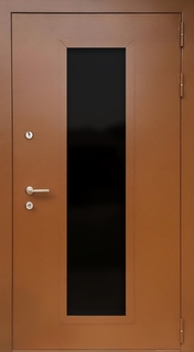 Остекленная металлическая дверь с порошковым окрашиванием RAL Остекленная металлическая дверь с порошковым окрашиванием RAL